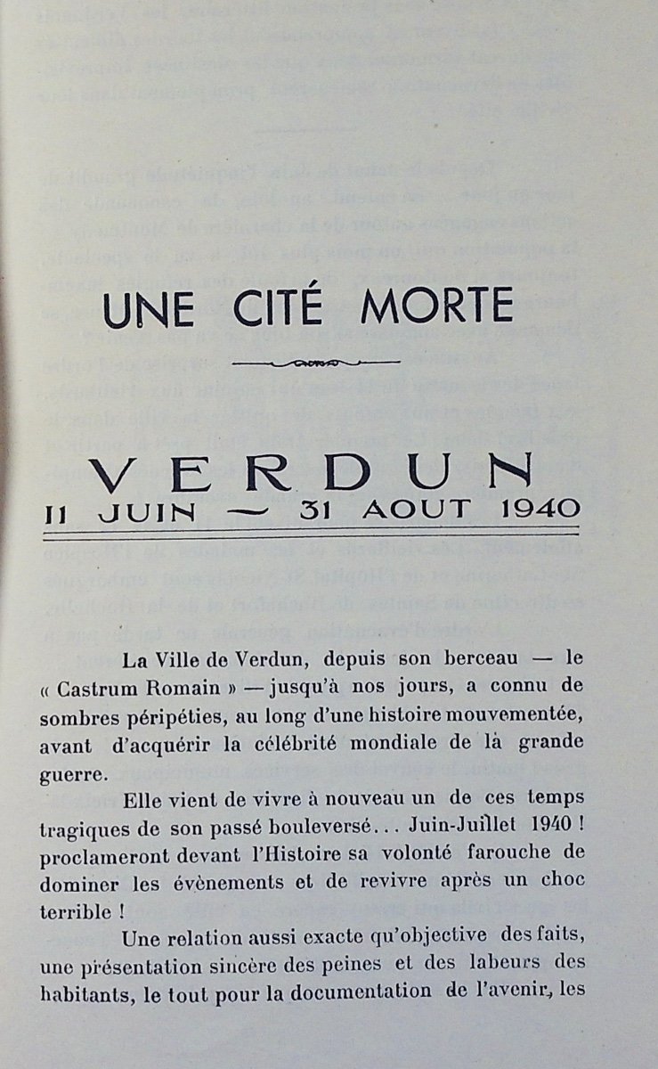 Boulhaut - A Dead City. The City Of Verdun June 11 - August 31, 1940. Paperback And Illustrated.-photo-3