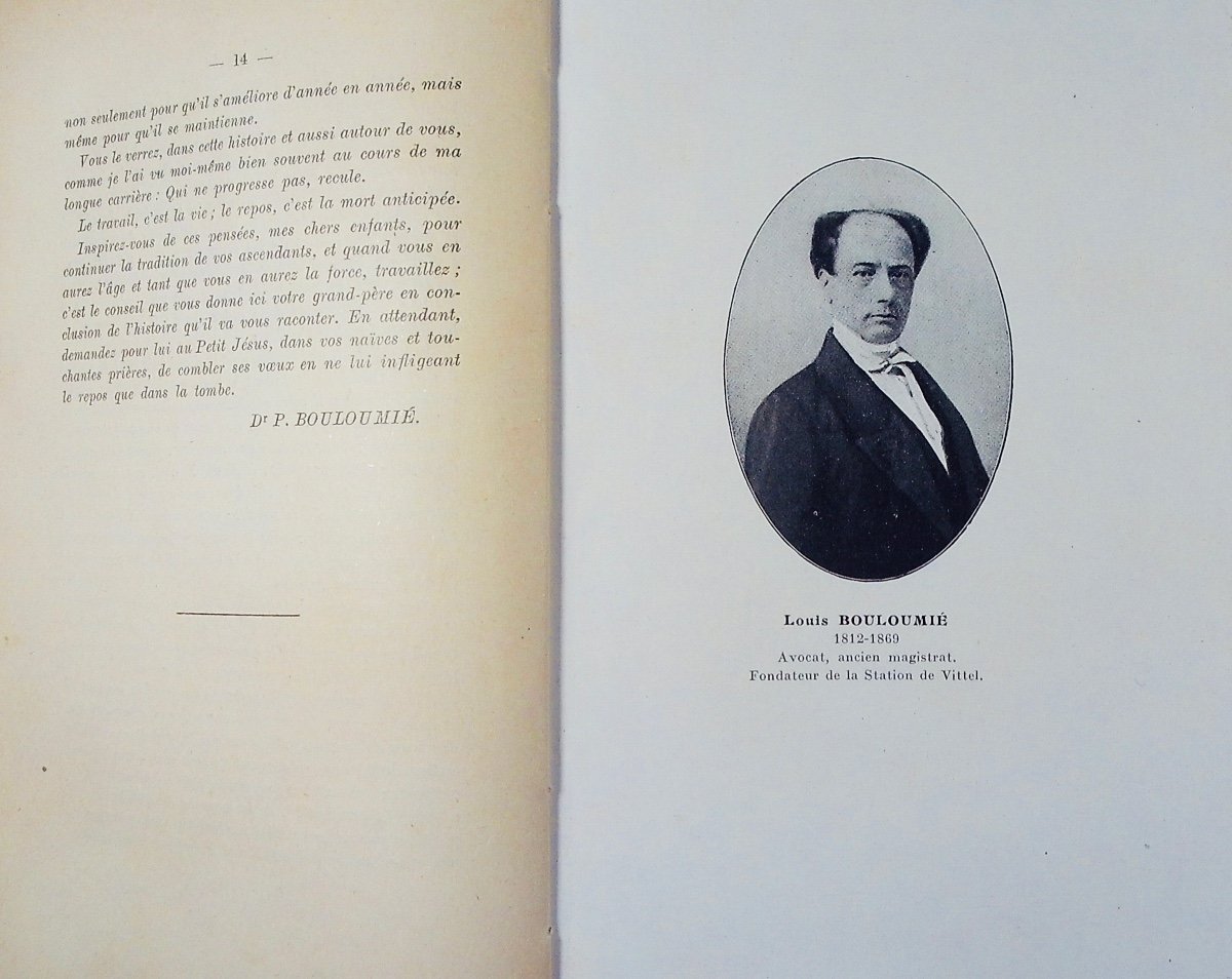 Bouloumié - History Of Vittel. Creation Of A Spa Town. Maloine, 1925, Paperback.-photo-3