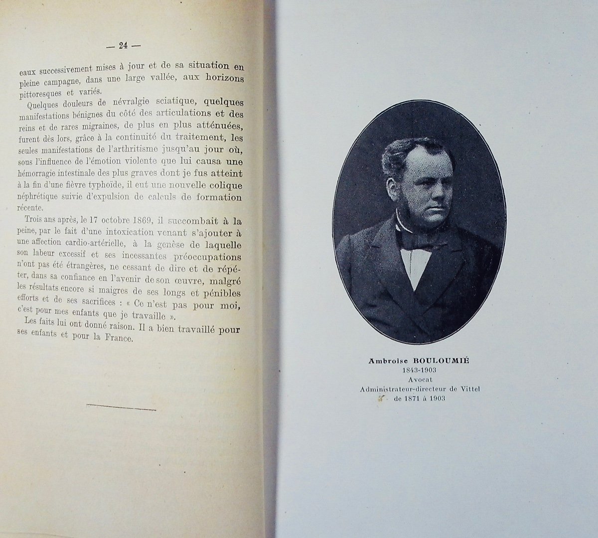 Bouloumié - History Of Vittel. Creation Of A Spa Town. Maloine, 1925, Paperback.-photo-4