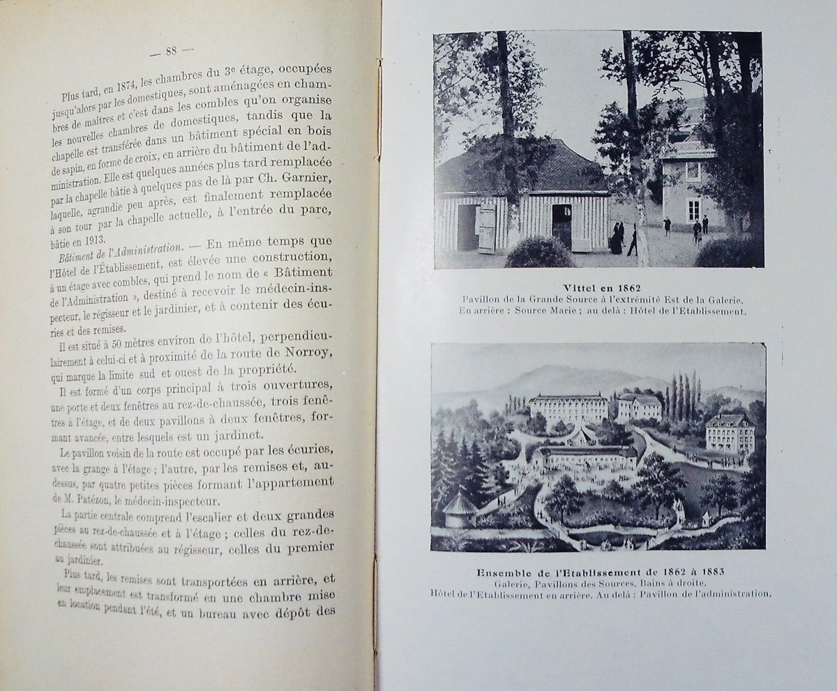 Bouloumié - History Of Vittel. Creation Of A Spa Town. Maloine, 1925, Paperback.-photo-3