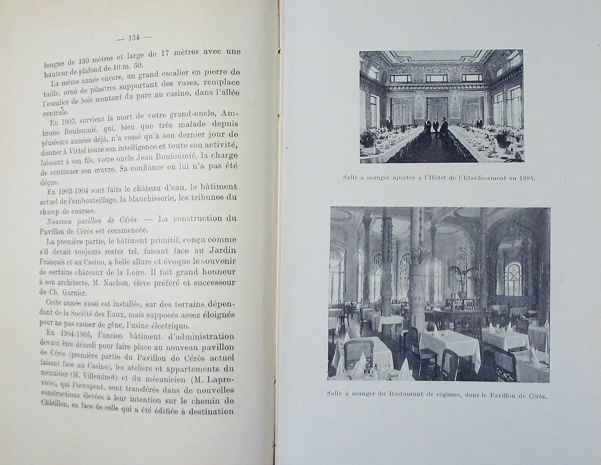 Bouloumié - History Of Vittel. Creation Of A Spa Town. Maloine, 1925, Paperback.-photo-6