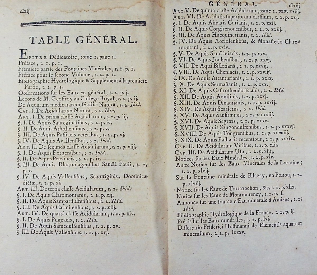 [BUC'HOZ (Pierre-Joseph)] - Dictionnaire des eaux minérales. 2 volumes, 1775, reliés d'époque.-photo-5