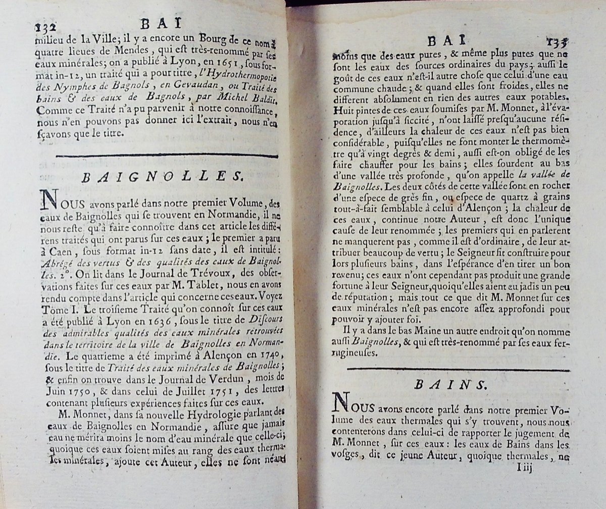 BUC'HOZ (Pierre-Joseph) - Dictionnaire minéralogique et hydrologique. Volland et Royez, 1785.-photo-2