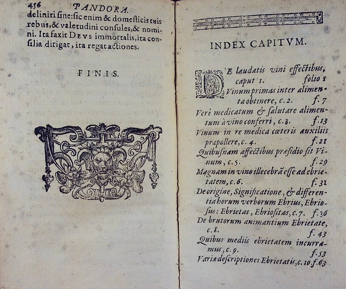 Cachet (christophe) - Pandora Bacchica. Published In Toul, In 1614, By Philippi, Modern Binding.-photo-3