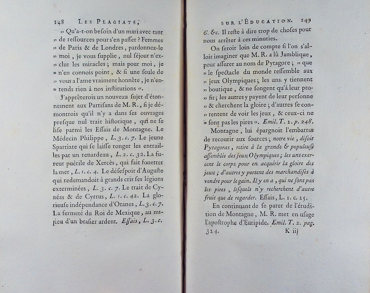 Cajot (jean-joseph) - The Plagiarism Of Mjjr Of Geneva On Education. At Durand, 1766.-photo-4