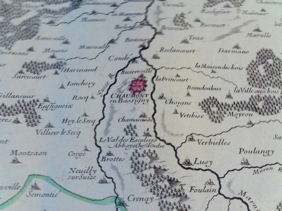  JAILLOT - Partie du bailliage de Vosge ou de Mirecourt, dans le duché de Lorraine. 1704.-photo-2