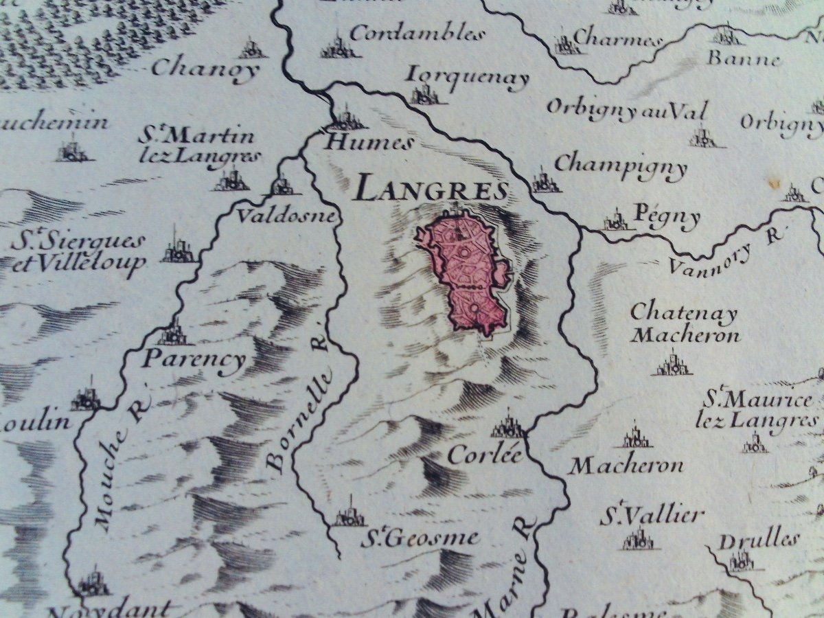  JAILLOT - Partie du bailliage de Vosge ou de Mirecourt, dans le duché de Lorraine. 1704.-photo-3