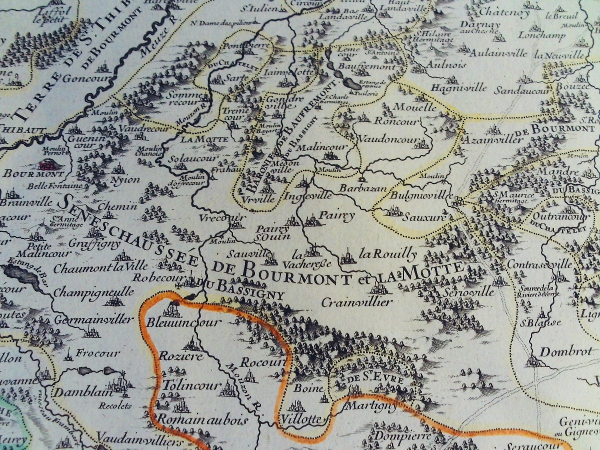  JAILLOT - Partie du bailliage de Vosge ou de Mirecourt, dans le duché de Lorraine. 1704.-photo-5