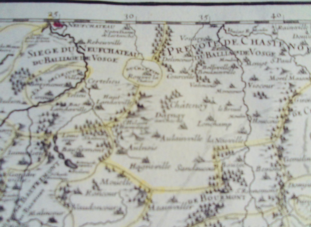  JAILLOT - Partie du bailliage de Vosge ou de Mirecourt, dans le duché de Lorraine. 1704.-photo-8