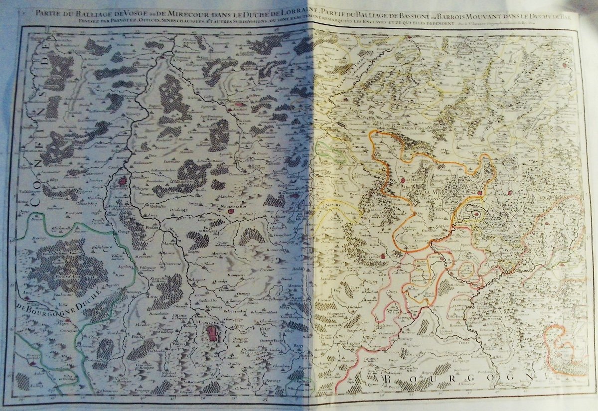  JAILLOT - Partie du bailliage de Vosge ou de Mirecourt, dans le duché de Lorraine. 1704.