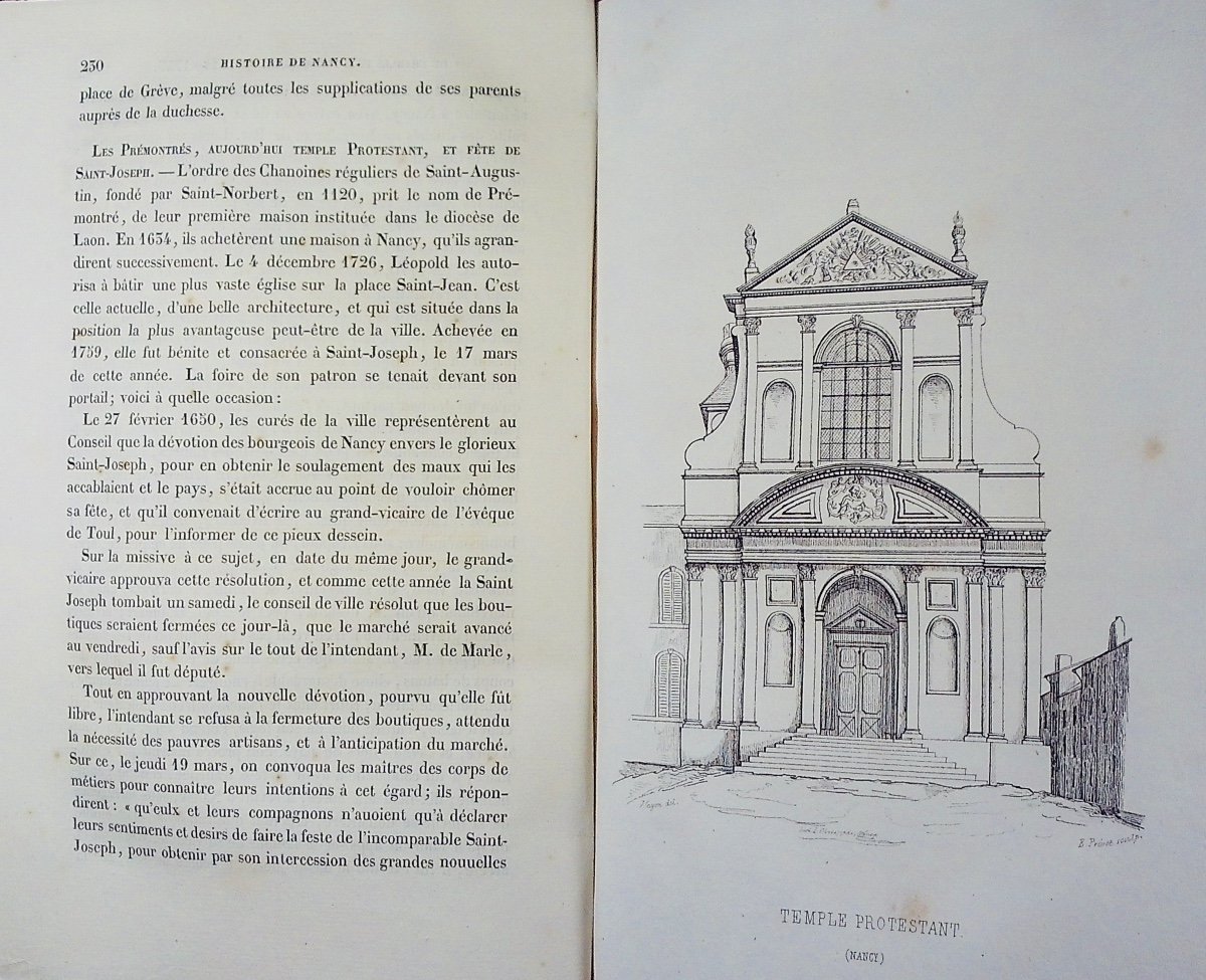 CAYON (Jean) - Histoire physique, civile, morale et politique de Nancy. 1846, cartonnage ancien-photo-6