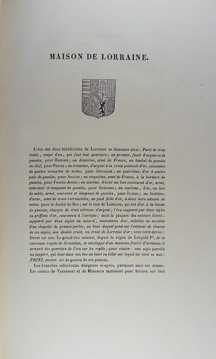 CAYON (Jean) - Ancienne chevalerie de Lorraine, ou Armorial historique. Cayon-Liébault, 1850.-photo-2