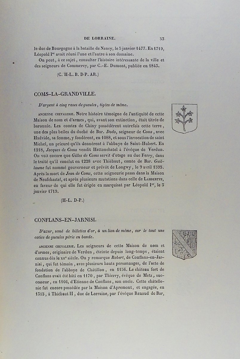 CAYON (Jean) - Ancienne chevalerie de Lorraine, ou Armorial historique. Cayon-Liébault, 1850.-photo-5