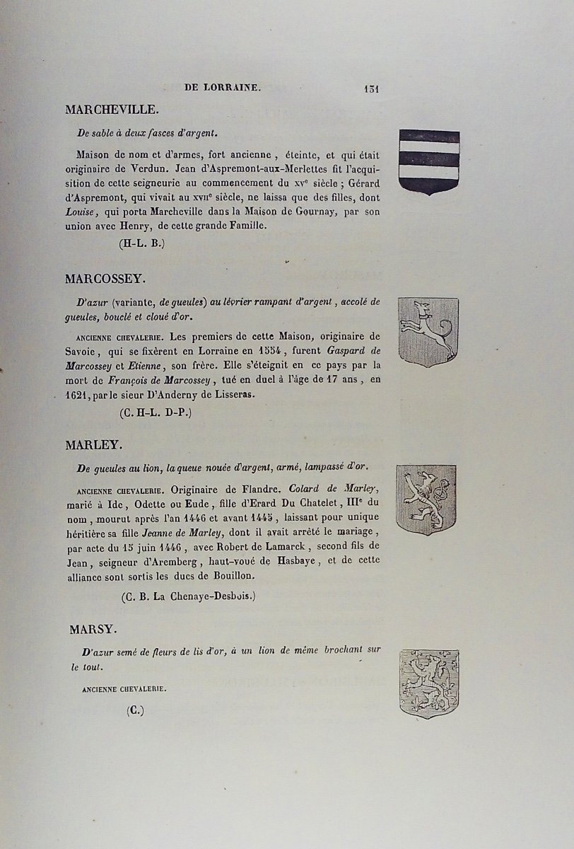 Cayon (jean) - Ancient Chivalry Of Lorraine, Or Historic Armorial. Cayon-liébault, 1850.-photo-8
