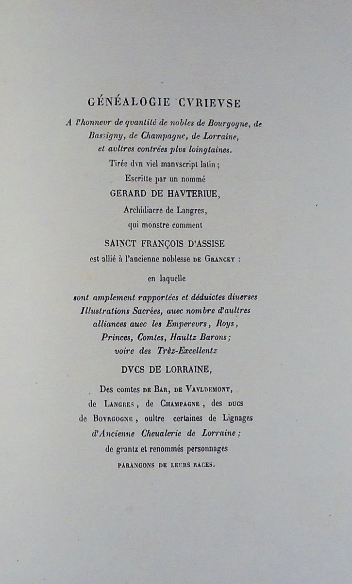 Cayon (jean) - Curious Genealogy Of Saint Francis Of Assisi. Cayon-liébault, 1863.-photo-1