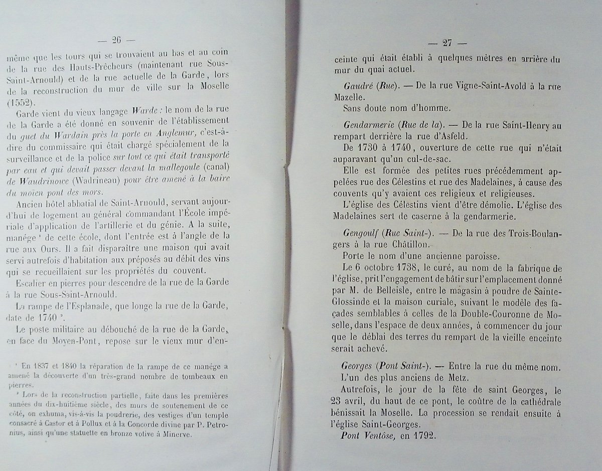 Chabert - Topographical, Historical And Etymological Vocabulary Of The City Of Metz. 1863.-photo-4