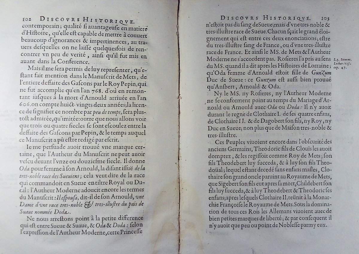 CHANTEREAU-LEFEBVRE - Discours historique, concernant le mariage d'Ansbert. 1647, reliure vélin-photo-1