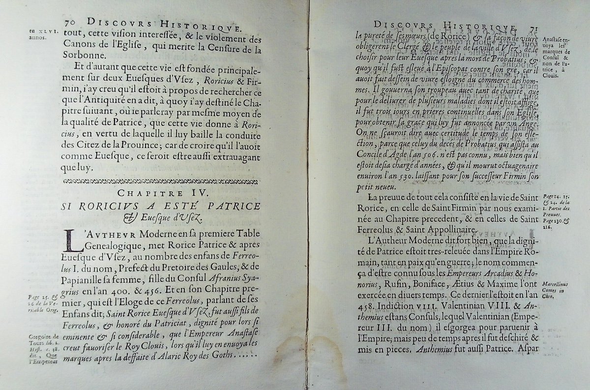 CHANTEREAU-LEFEBVRE - Discours historique, concernant le mariage d'Ansbert. 1647, reliure vélin-photo-3