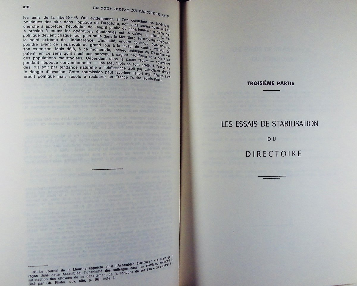CLEMENDOT (P.) - Le département de la Meurthe à l'époque du Directoire. Fetzer, 1966.-photo-7