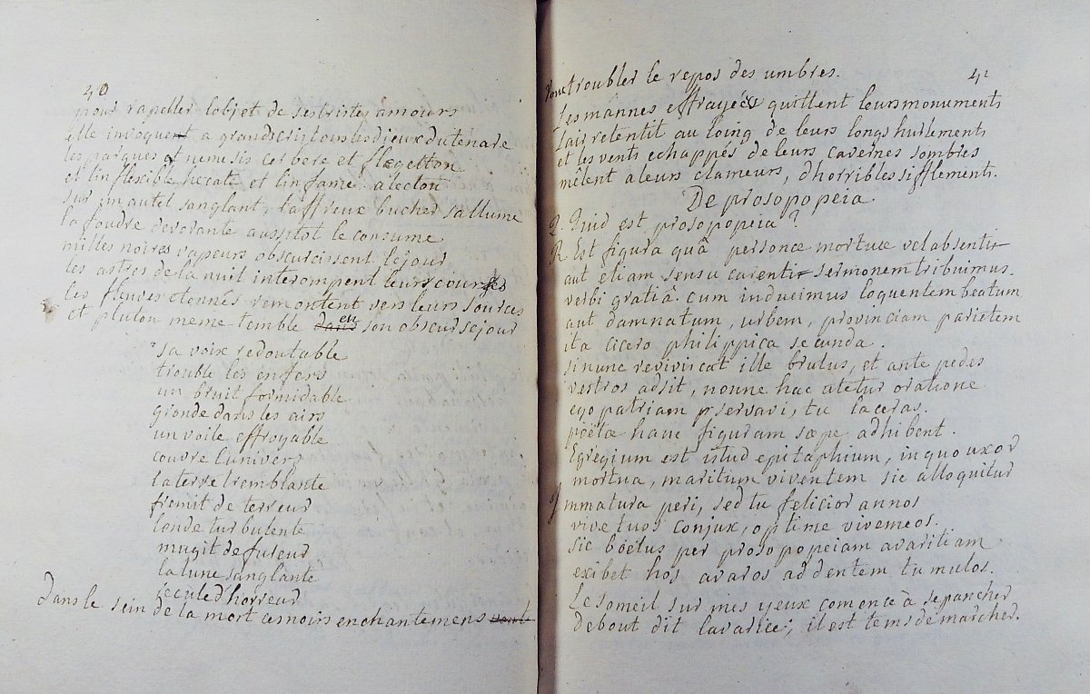 CLÉMENT (Jean-François) - Manuscrit de rhétorique en latin. Toul, Par l'auteur, 1746, relié.-photo-3