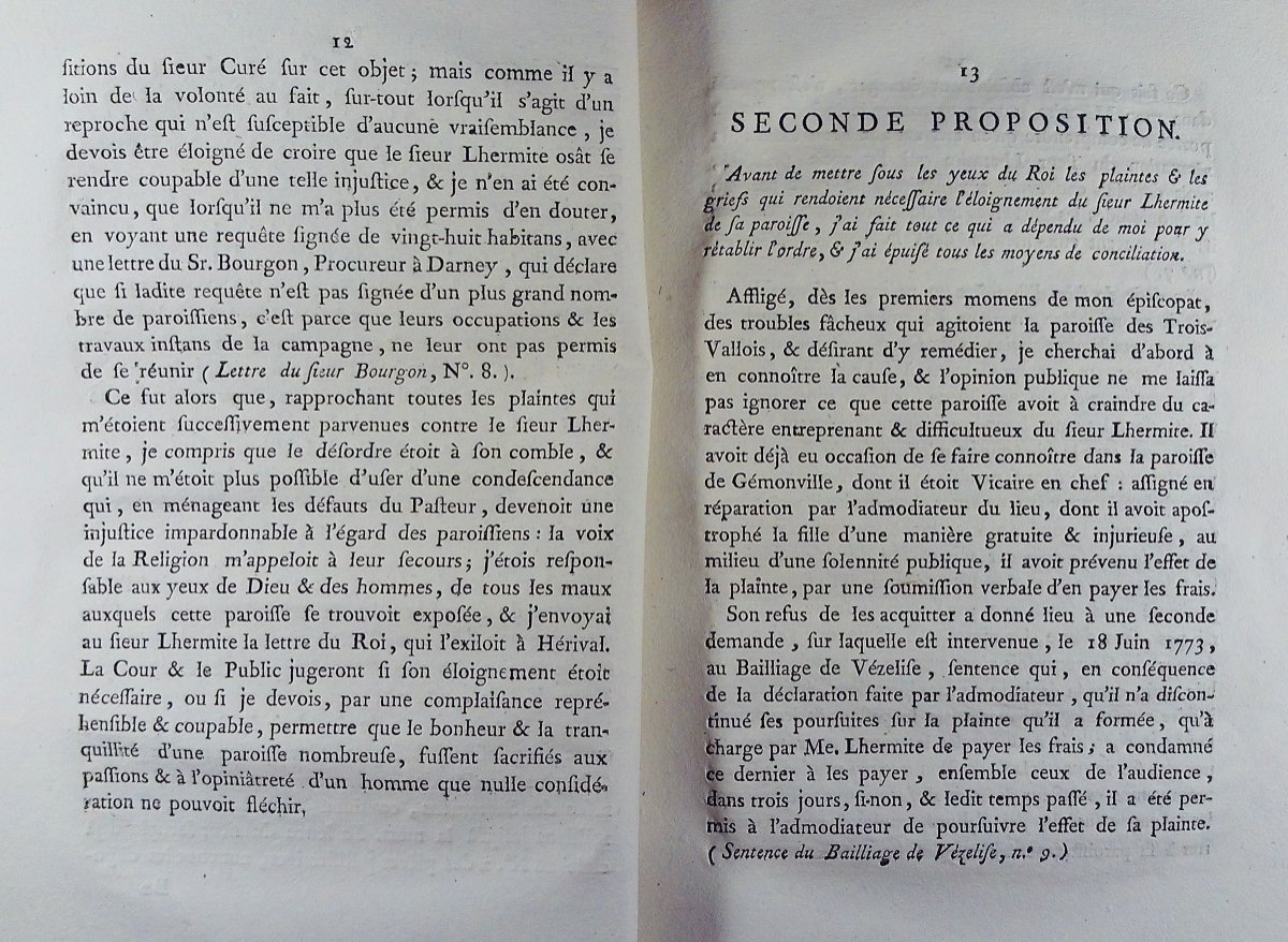 Mémoire pour M. Barthélémy-Louis-Martin de Chaumont, Évêque de St. Diez, broché, 1789.-photo-3