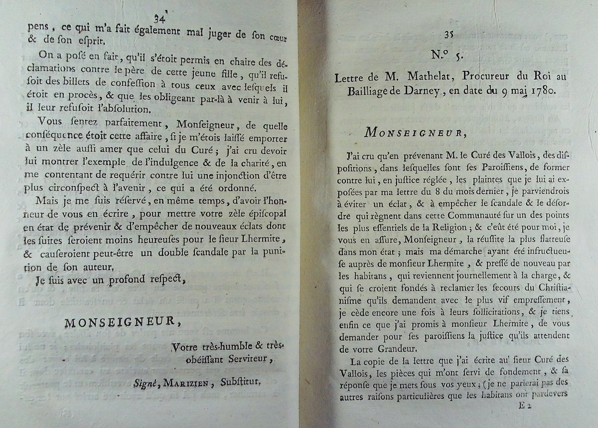 Mémoire pour M. Barthélémy-Louis-Martin de Chaumont, Évêque de St. Diez, broché, 1789.-photo-6