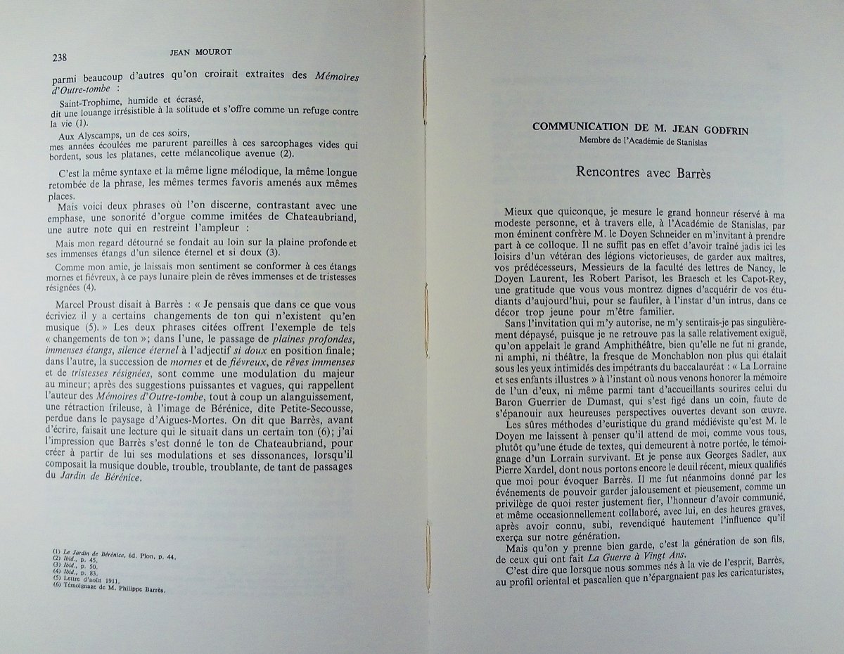 Annales de l'Est – Mémoire N° 24 : Maurice Barrès. Nancy, Université de Nancy, 1963, broché.-photo-5