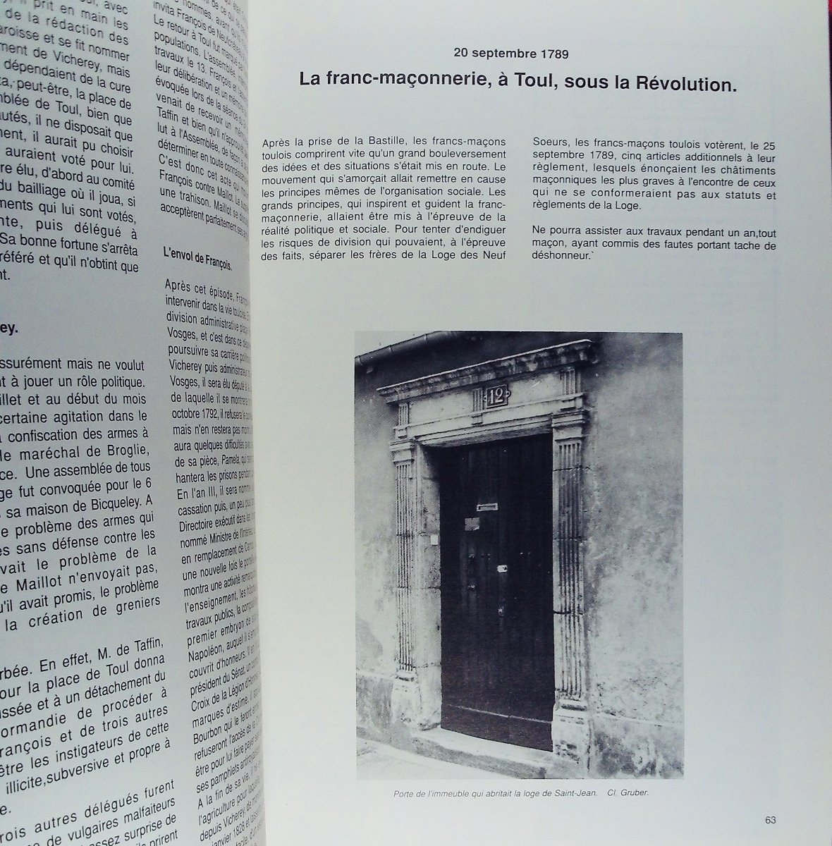 The Revolution In Toul 1788-1795. Le Pelican Association, 1989; Folio, Publisher's Cardboard.-photo-7