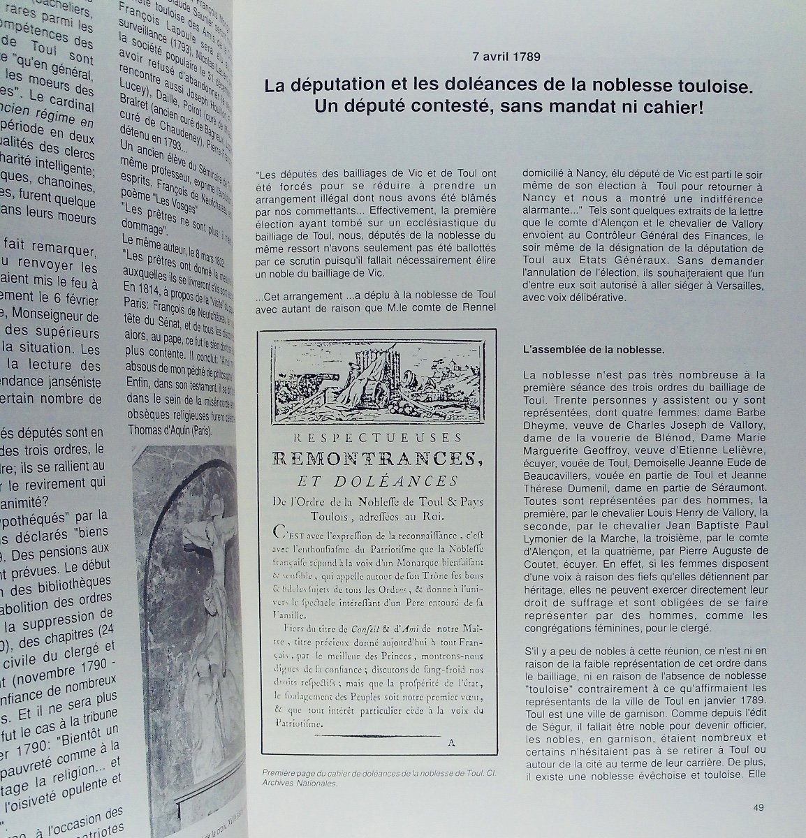 The Revolution In Toul 1788-1795. Le Pelican Association, 1989; Folio, Publisher's Cardboard.-photo-8