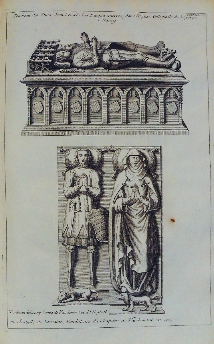 DOM CALMET (Augustin) - Histoire ecclésiastique et civile de Lorraine. 1728, 3 volumes d'époque-photo-6