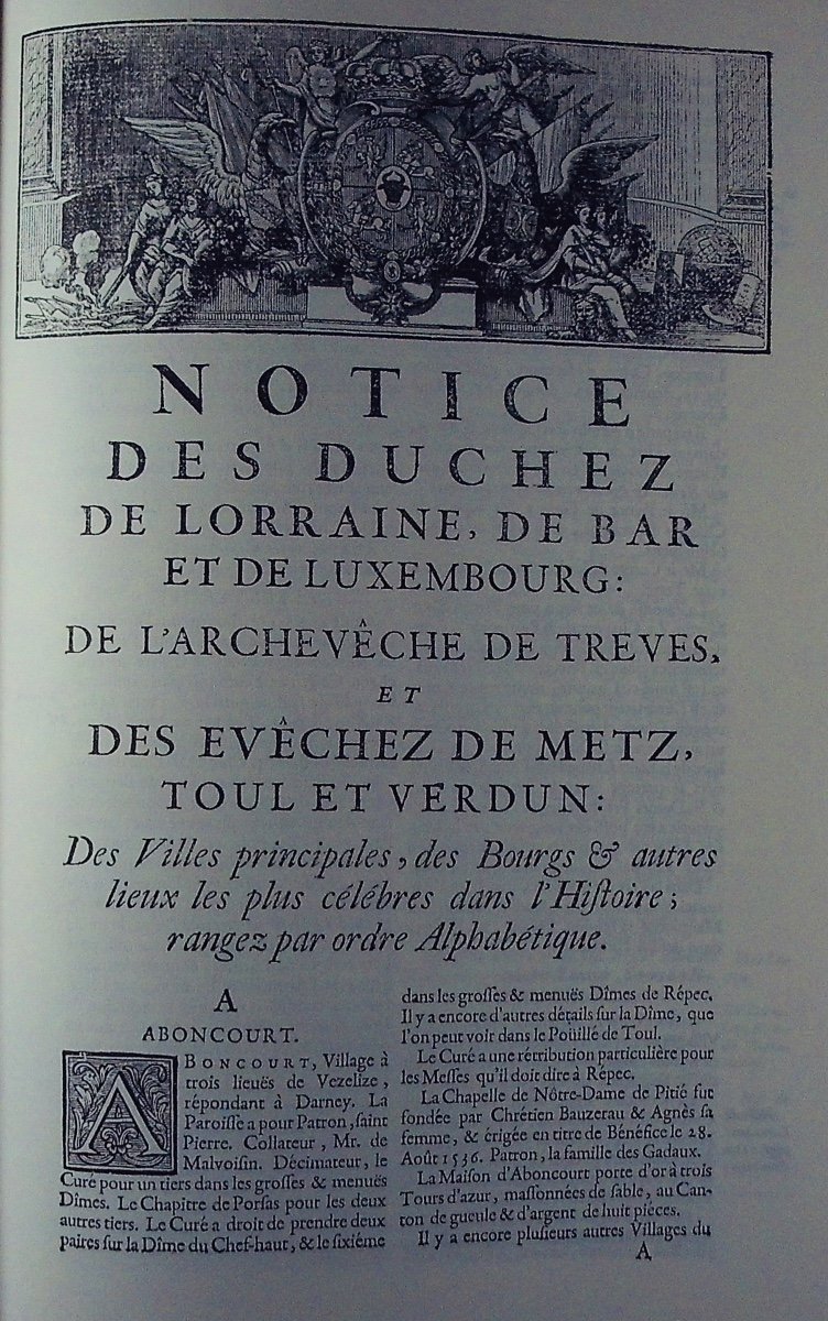 DOM CALMET (Augustin) - Notice de la Lorraine. Éditions du Palais Royal, 1973, reliure moderne.-photo-7