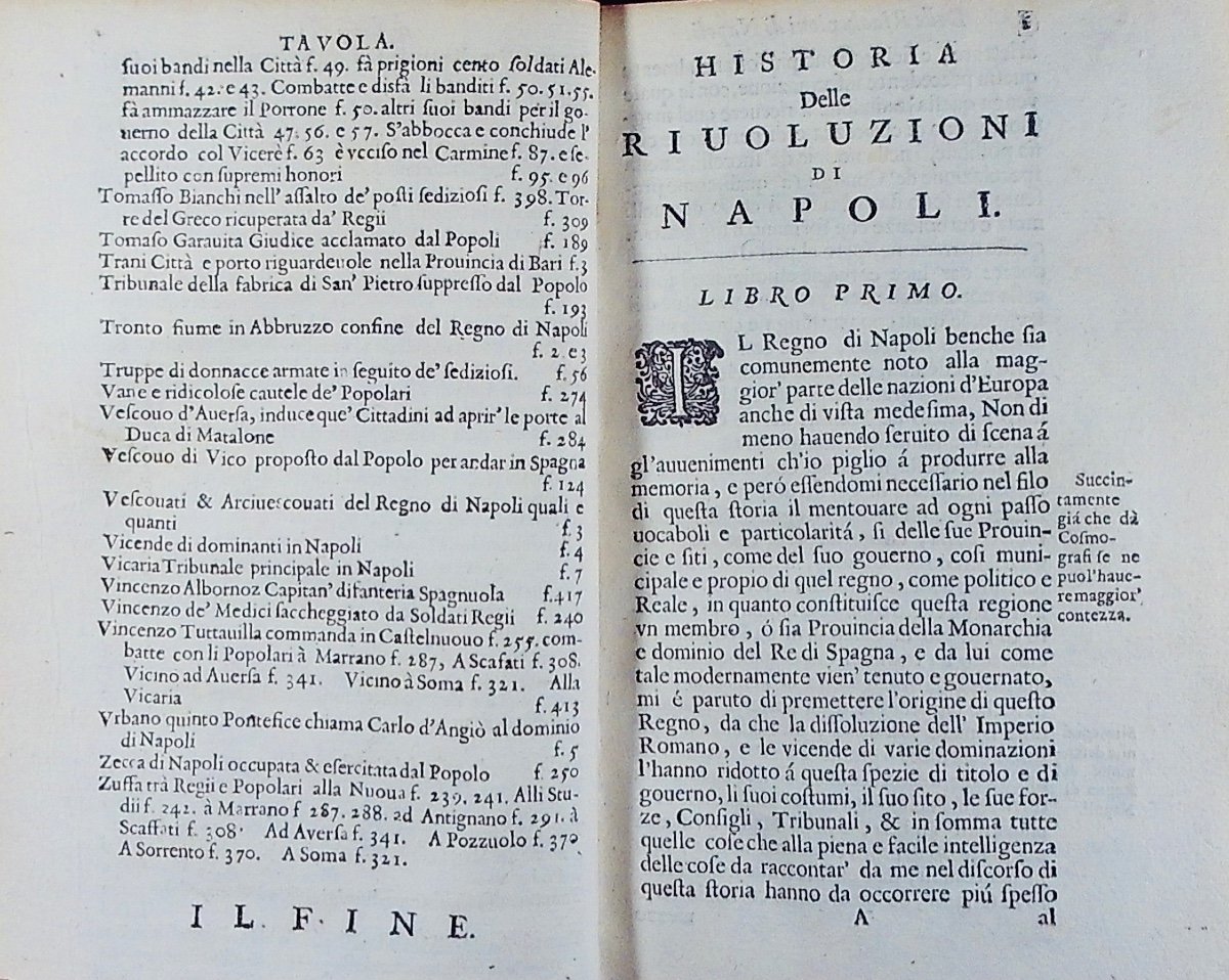 Don Nicolai - Historia Dell'ultimate Rivoluzione Della Cita Di Napoli. 1660, Vellum Binding.-photo-6