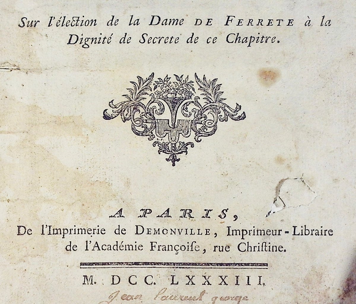 Mémoire à consulter et consultation pour le chapitre de Remiremont, Vosges. 1783, à restaurer.-photo-2