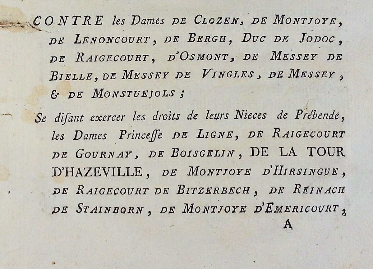 Mémoire à consulter et consultation pour le chapitre de Remiremont, Vosges. 1783, à restaurer.-photo-4