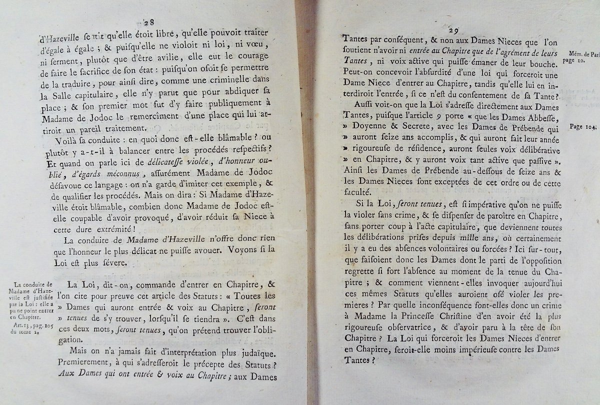 Mémoire à consulter et consultation pour le chapitre de Remiremont, Vosges. 1783, à restaurer.-photo-4