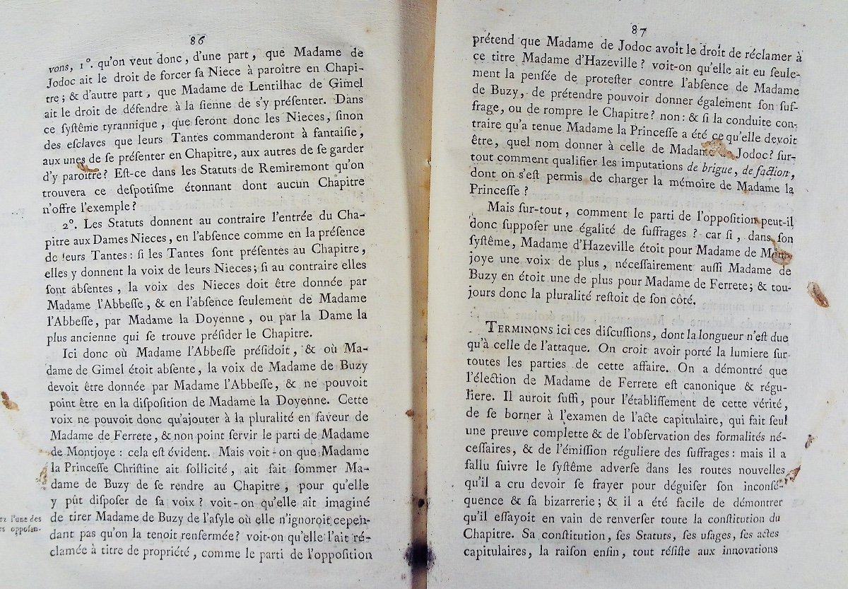 Mémoire à consulter et consultation pour le chapitre de Remiremont, Vosges. 1783, à restaurer.-photo-6