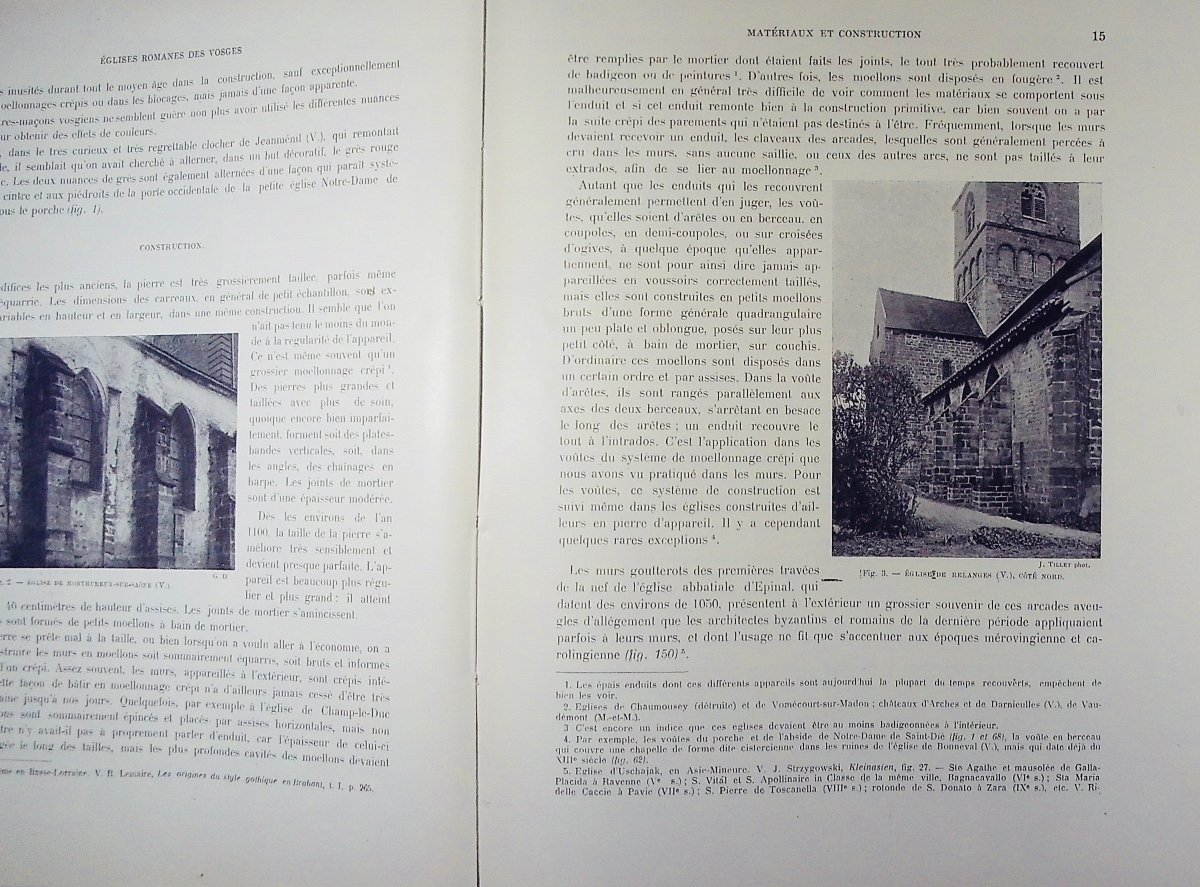 Durand (georges) - Romanesque Churches Of The Vosges. Paris, édouard Champion, 1913, Paperback.-photo-3