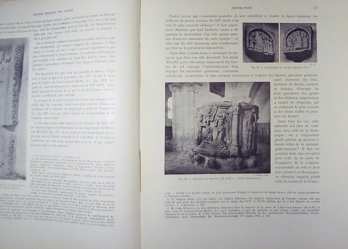Durand (georges) - Romanesque Churches Of The Vosges. Paris, édouard Champion, 1913, Paperback.-photo-4