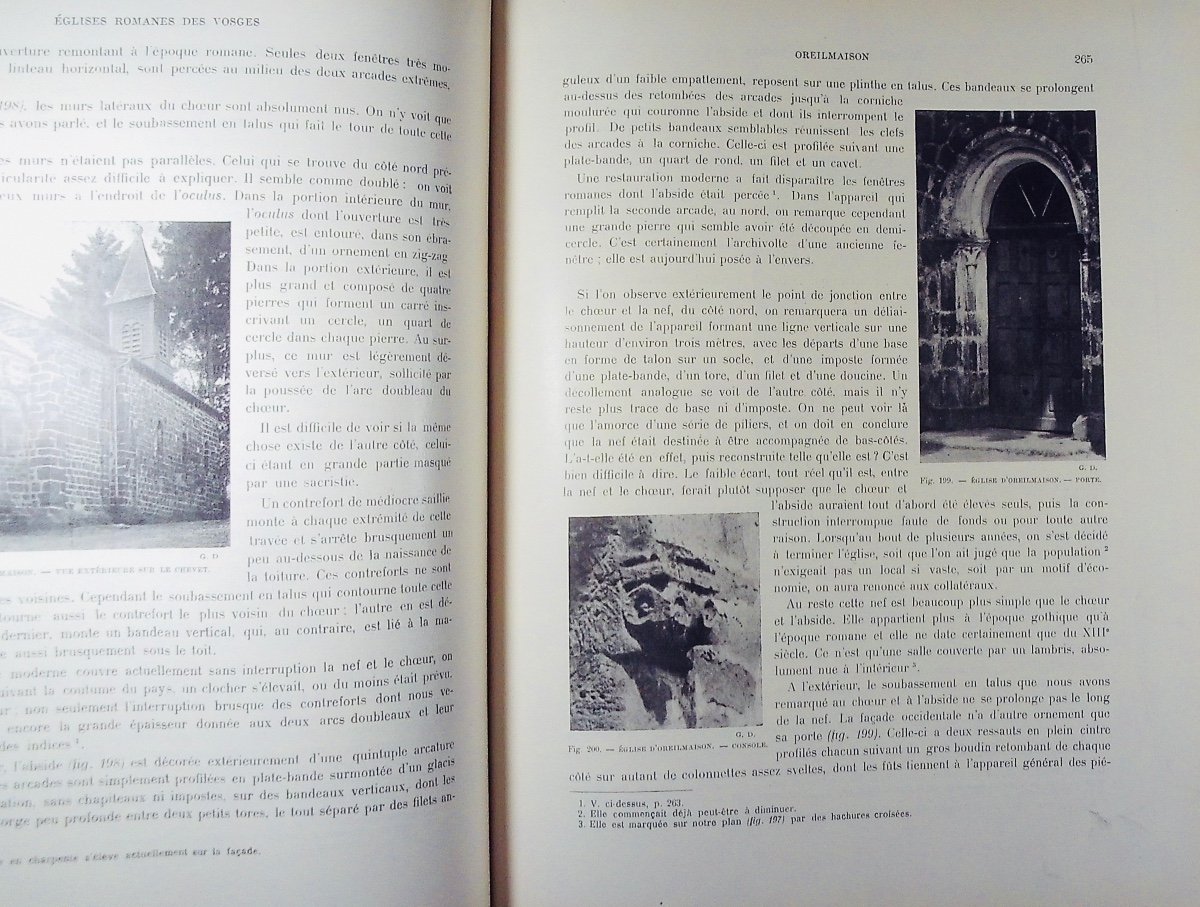 Durand (georges) - Romanesque Churches Of The Vosges. Paris, édouard Champion, 1913, Paperback.-photo-3