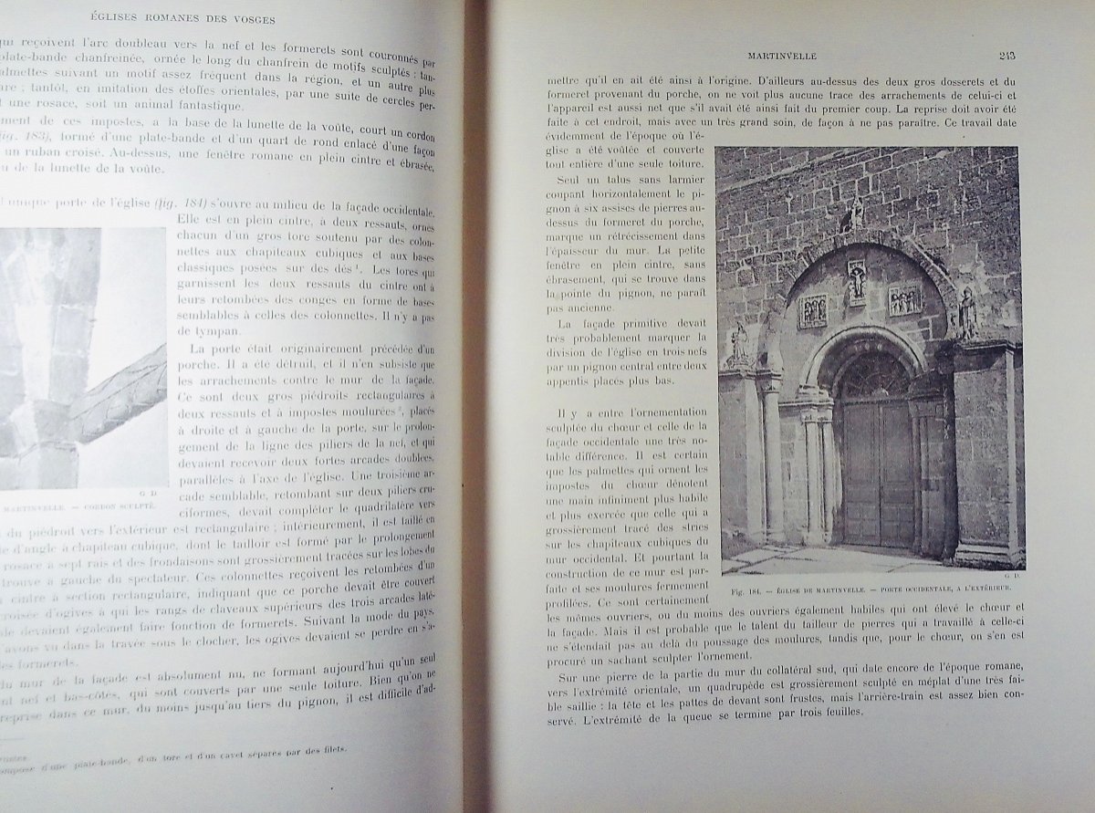 Durand (georges) - Romanesque Churches Of The Vosges. Paris, édouard Champion, 1913, Paperback.-photo-8