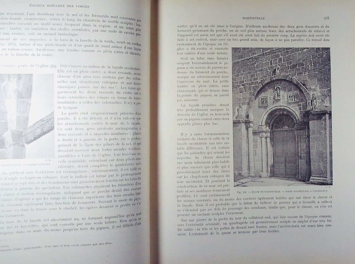 DURAND (Georges) - Églises romanes des Vosges. Paris, Édouard Champion, 1913, broché.-photo-8