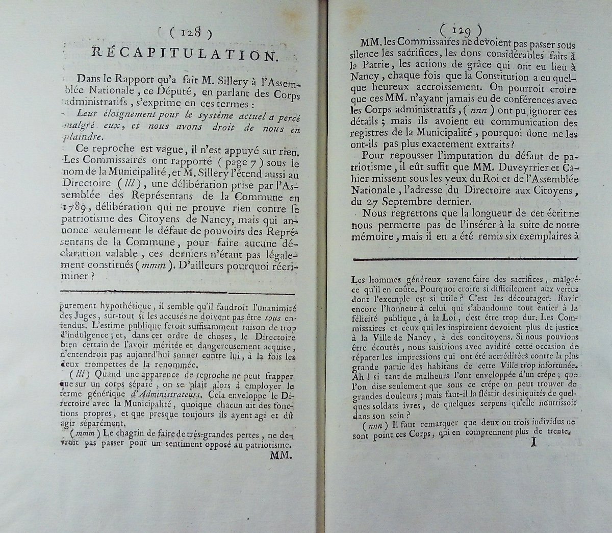 Duveyrier, Notebook - Response To The Report By Mm. About Nancy's Troubles. 1791, 19th Century Binding.-photo-4