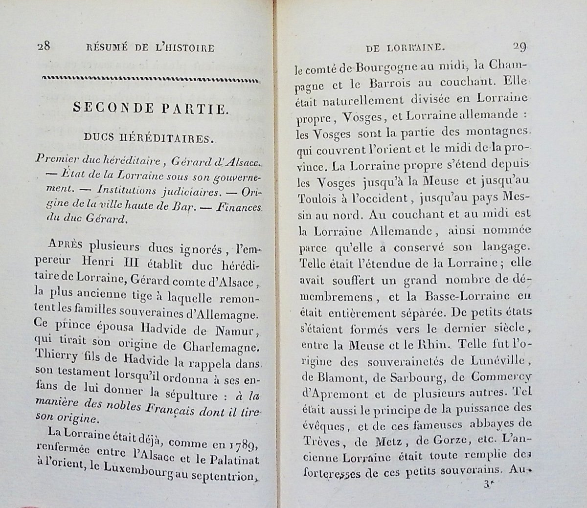 Etienne (henri) - Summary Of Lorraine's Story. Lecointe And Durey, 1825, Calfskin Binding.-photo-2