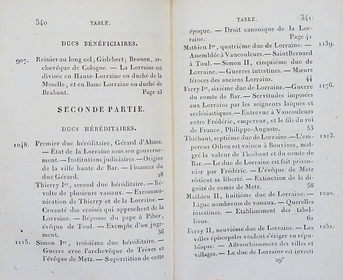 Etienne (henri) - Summary Of Lorraine's Story. Lecointe And Durey, 1825, Calfskin Binding.-photo-6