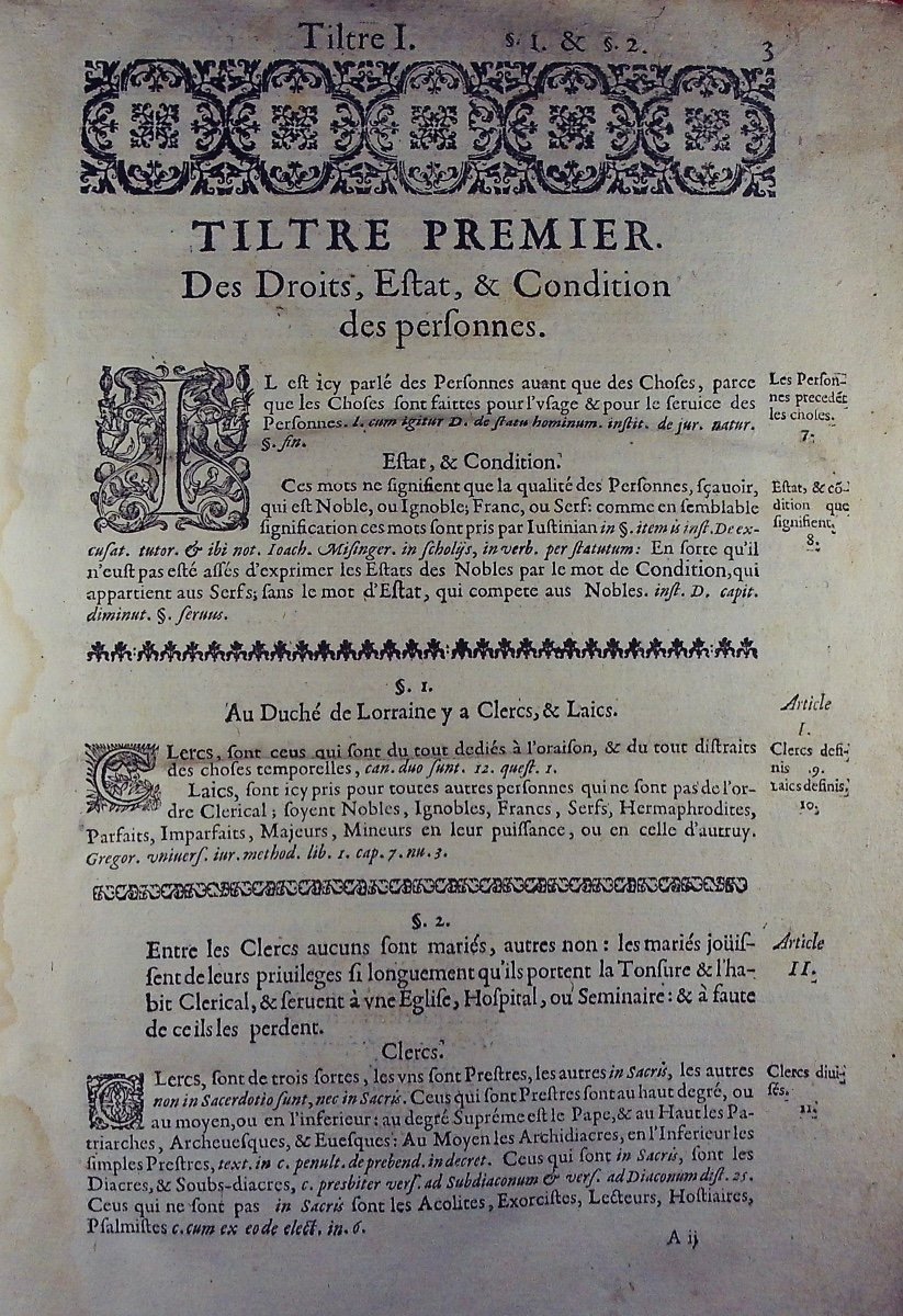 Abraham Fabert's Remarks On The General Customs Of The Duchy Of Lorraine. Metz, 1657.-photo-1