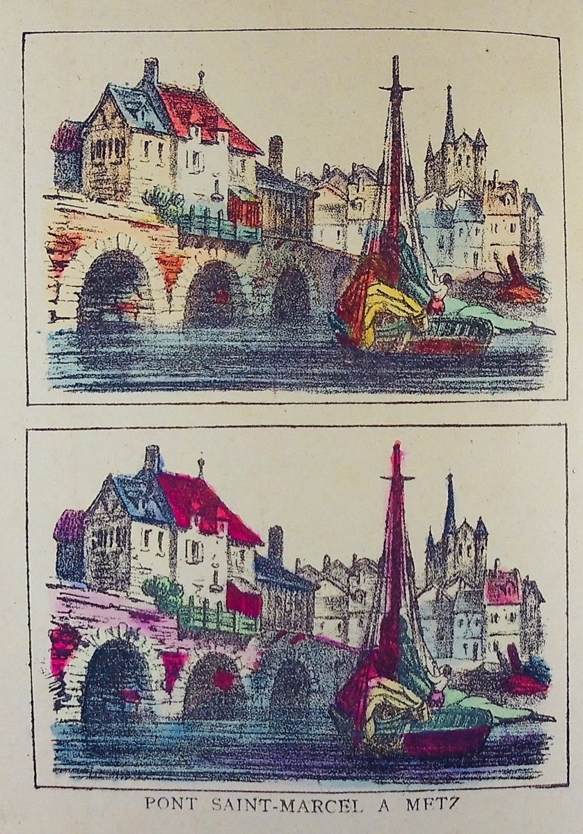 FAGONDE - Études de dessins et de peintures, n°3. Pont-à-Mousson, M. Vagné, vers 1840, broché.-photo-2