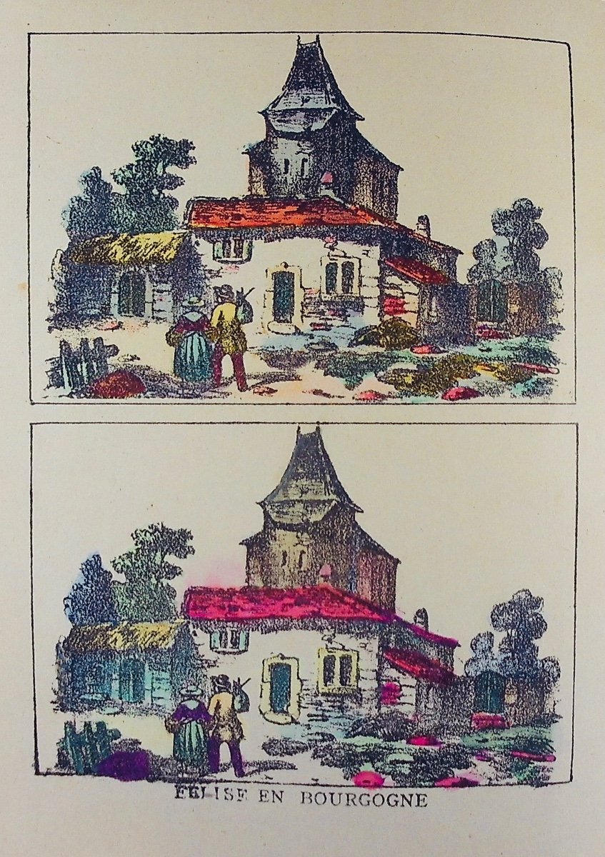 FAGONDE - Études de dessins et de peintures, n°3. Pont-à-Mousson, M. Vagné, vers 1840, broché.-photo-3