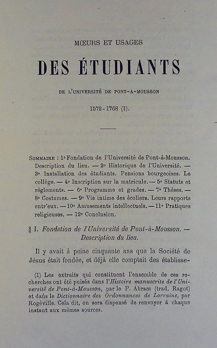 Favier - Morals And Habits Of Students At The University Of Pont-à-mousson. Vienna, 1878.-photo-4