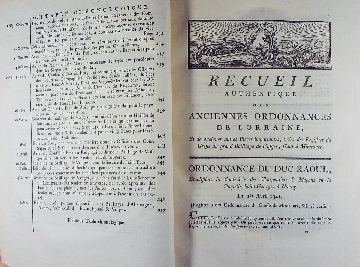 François-de-neuchateau - Authentic Collection Of The Ordinances Of Lorraine Concerning The Vosges.-photo-5