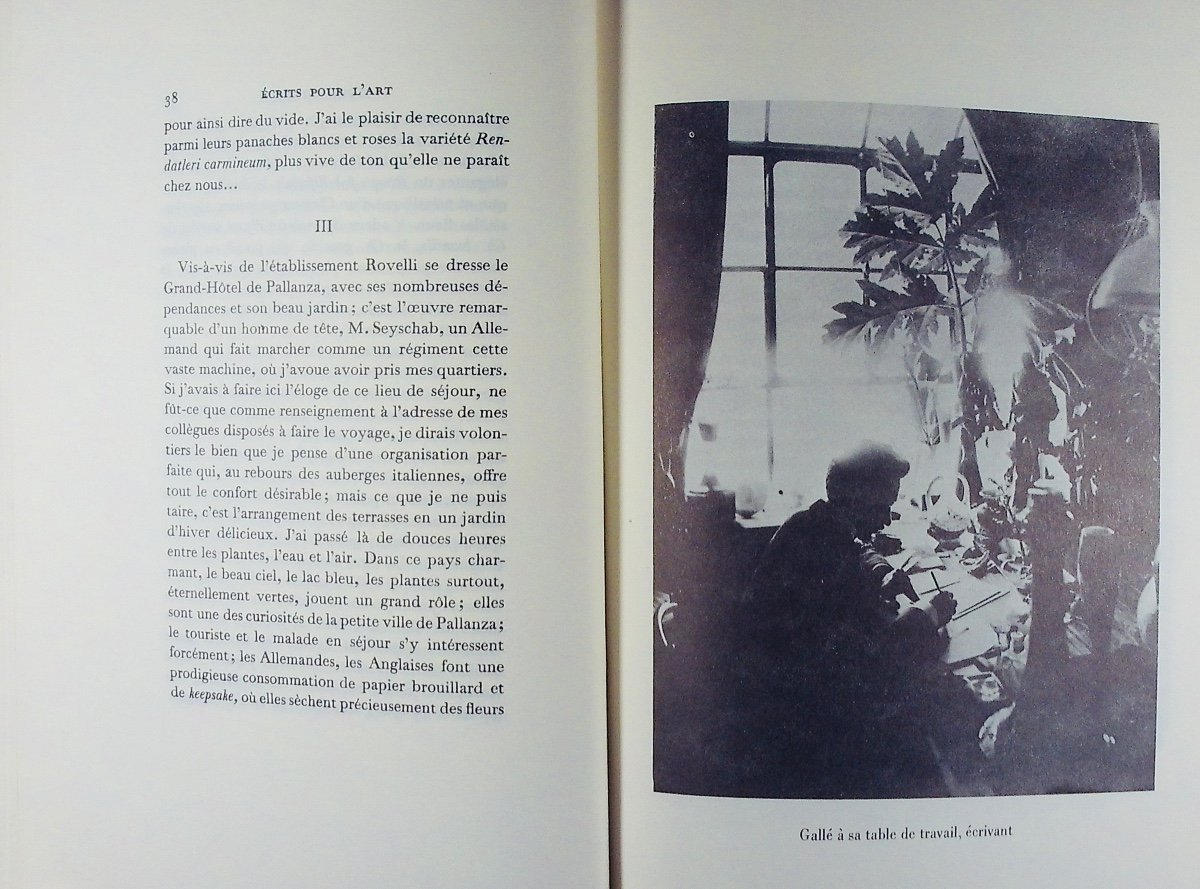 GALLÉ  - Écrits pour l'art. Floriculture - Art décoratif -Notice d'exposition. Réédition, 1980.-photo-1